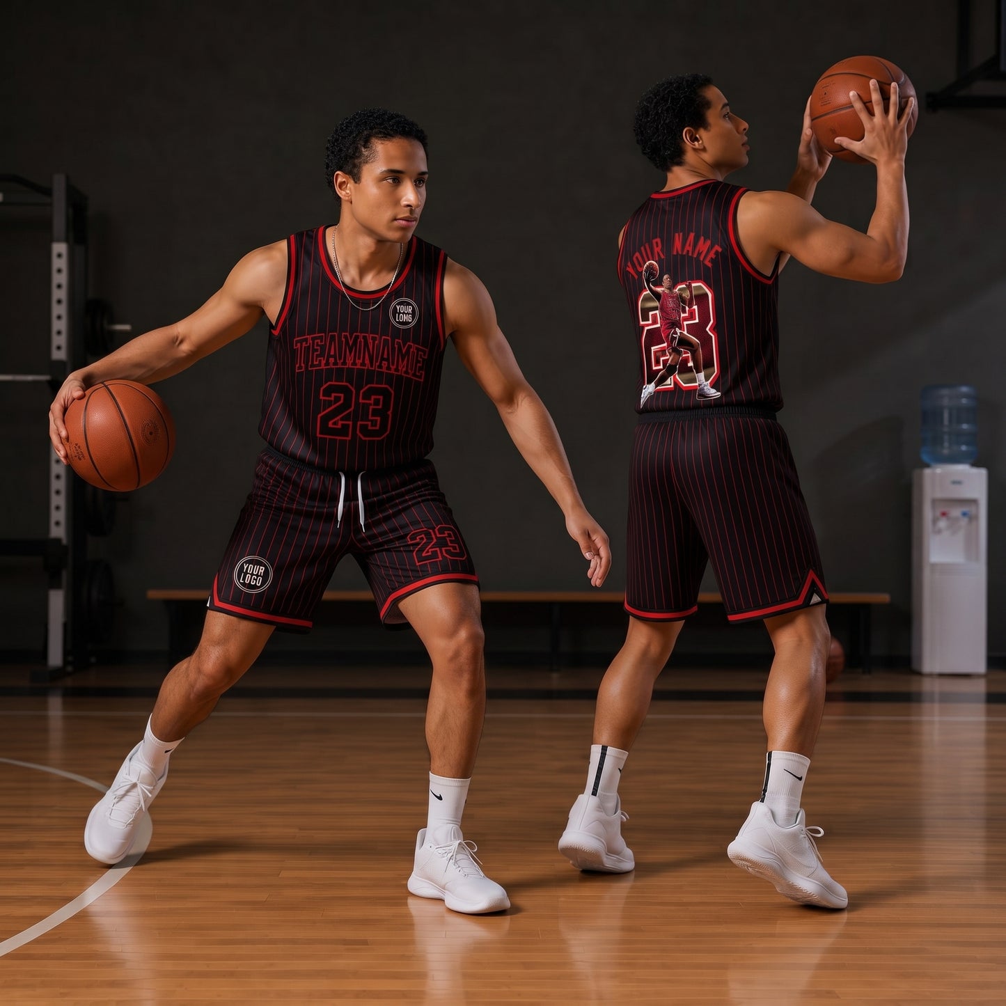Custom Basketball Jersey & Shorts Set, Personalized Team Name Number Logo Uniform, Basketball Set Custom