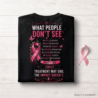 Women's Casual Breast Cancer Awareness Print Top