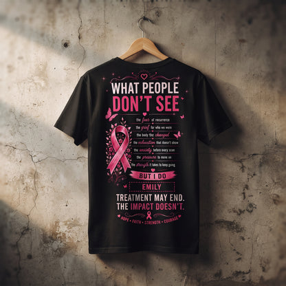 Women's Casual Breast Cancer Awareness Print Top