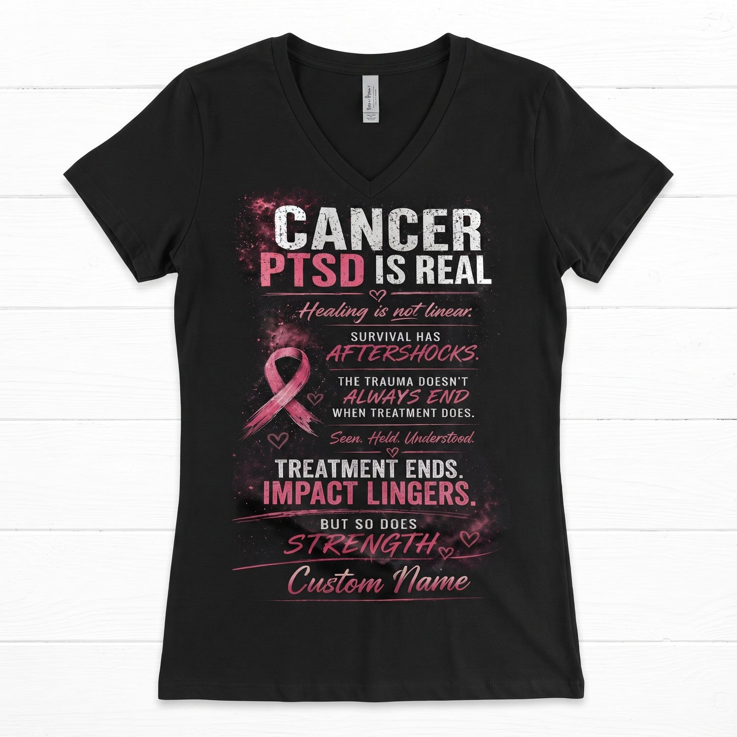 Women's Casual Breast Cancer Awareness Print Top