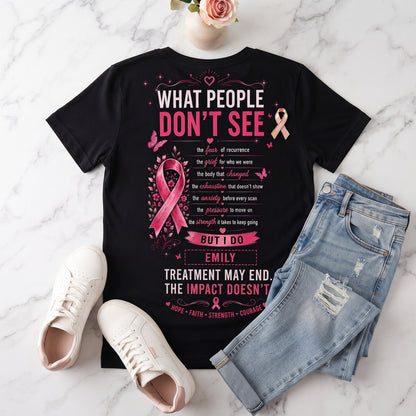 Women's Casual Breast Cancer Awareness Print Top