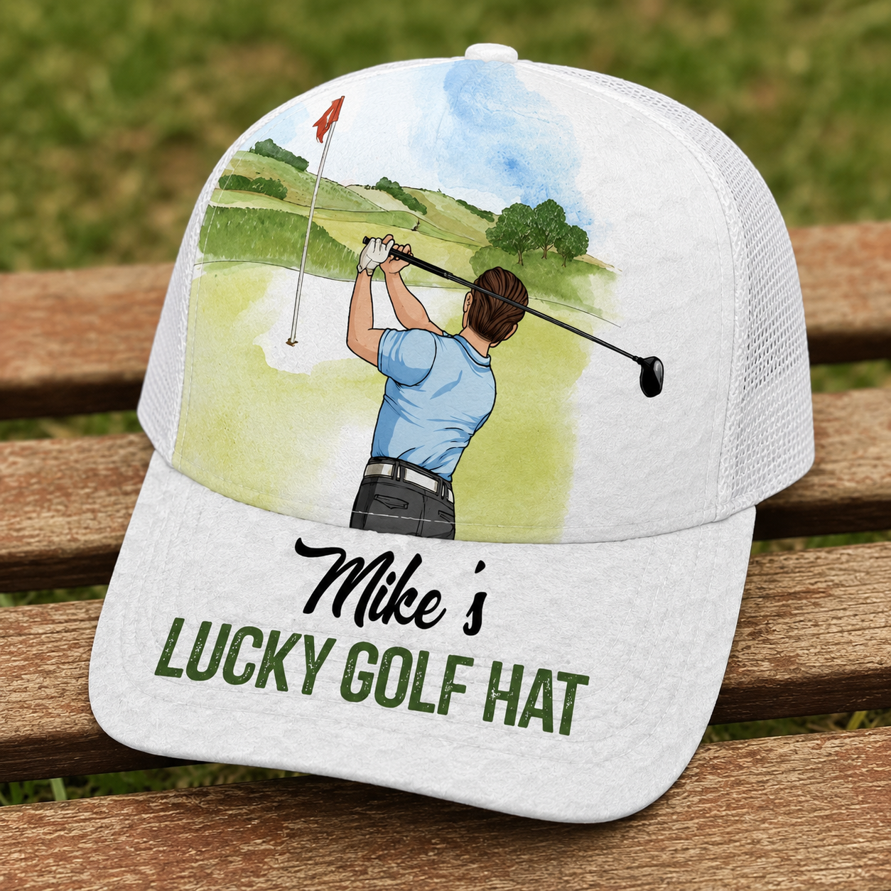 My Lucky Golf Cap - Personalized Golf Trucker Hat