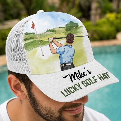 My Lucky Golf Cap - Personalized Golf Trucker Hat