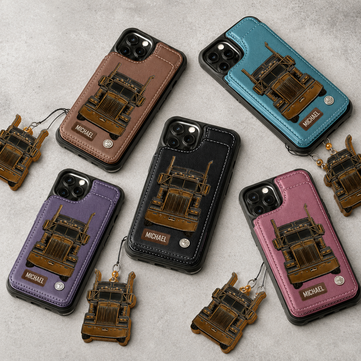 Truck Driver - Personalized Trucker Wallet Phone Case