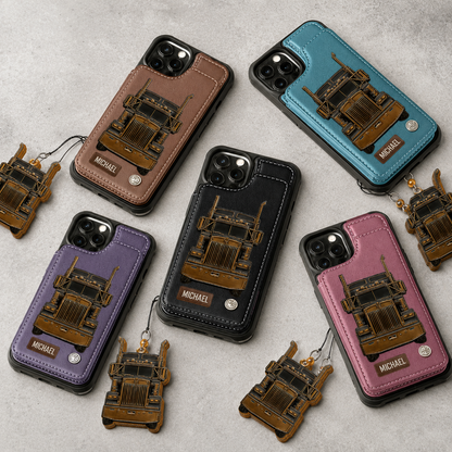Truck Driver - Personalized Trucker Wallet Phone Case