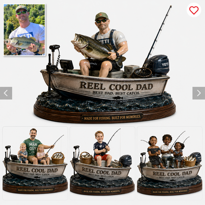 Fishing Dad – Personalized Bass Fishing Custom Shaped Acrylic Plaque, Reel Cool Dad Gift for Father