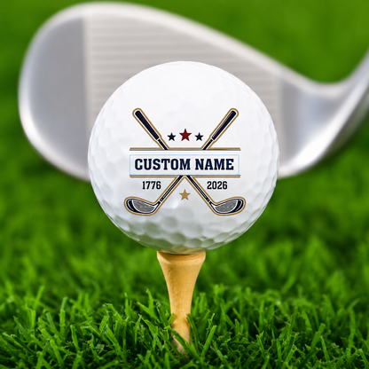 Personalized America 250 Golf Ball Set with Custom Name – 250 Years Of Freedom Gift For Golf Lovers
