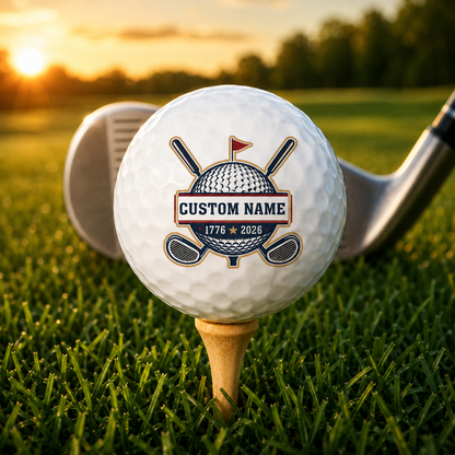 Personalized America 250 Golf Ball Set with Custom Name – 250 Years Of Freedom Gift For Golf Lovers