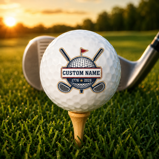 Personalized America 250 Golf Ball Set with Custom Name – 250 Years Of Freedom Gift For Golf Lovers
