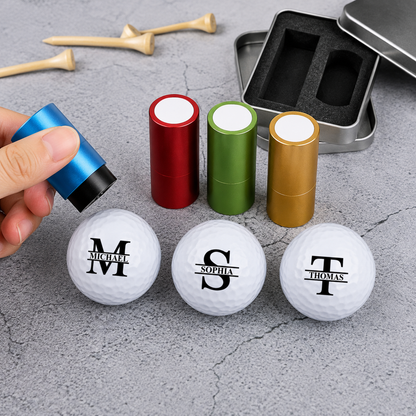 Personalized Plastic Golf Ball Stamp for Golfers – Custom Logo Marker, Unique Gift for Avid Players