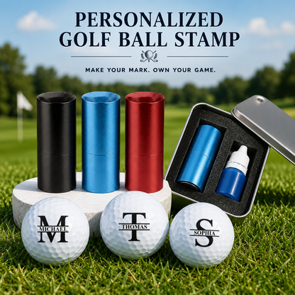 Personalized Plastic Golf Ball Stamp for Golfers – Custom Logo Marker, Unique Gift for Avid Players
