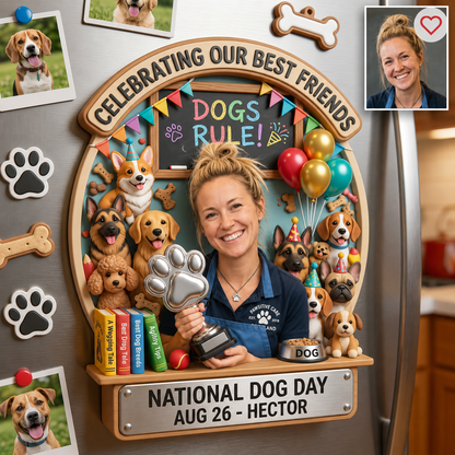 Personalized Rescue Hero Fridge Magnet With Custom Name - Thoughtful Gift For Animal Rescue Volunteers