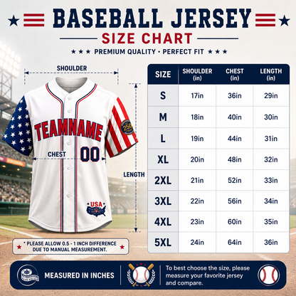 Personalized America 250th Anniversary Baseball Jersey – Independence Day Patriotic Fan Gift – Custom Name & Number 3D Jersey