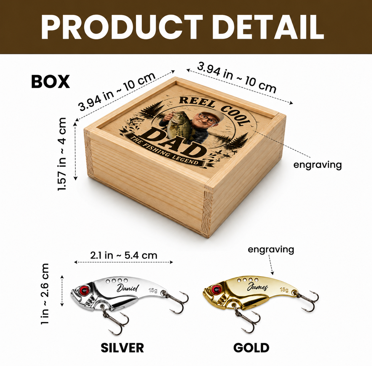 Reel Cool Dad - Personalized Custom Fishing Lure Gift Box