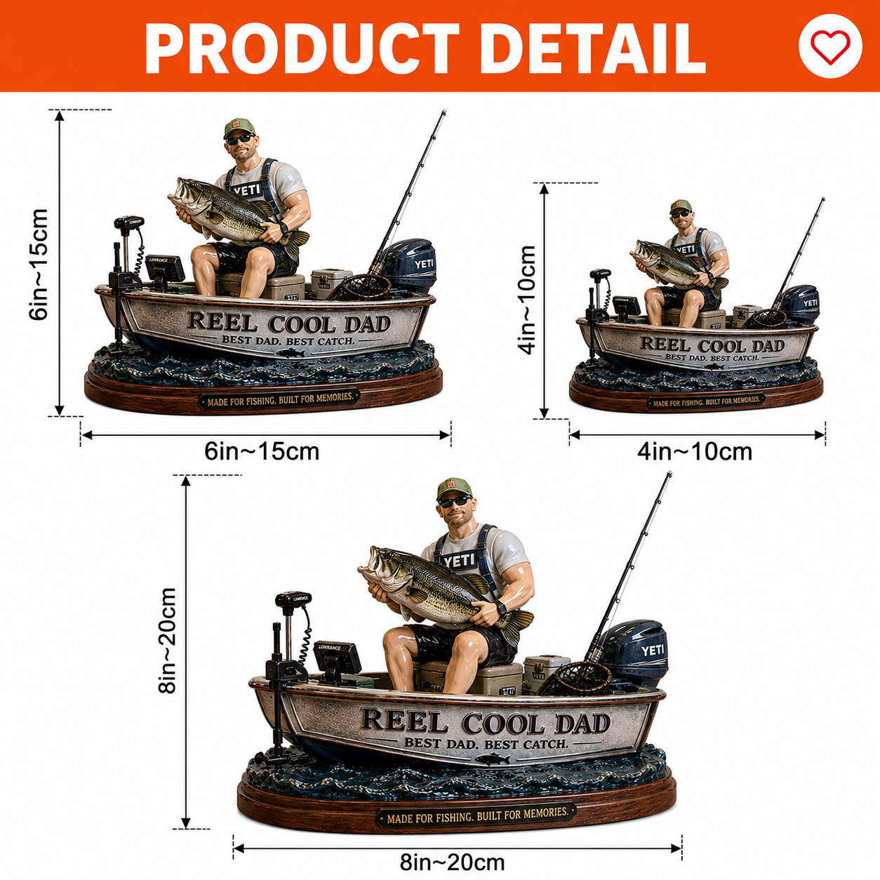 Fishing Dad – Personalized Bass Fishing Custom Shaped Acrylic Plaque, Reel Cool Dad Gift for Father