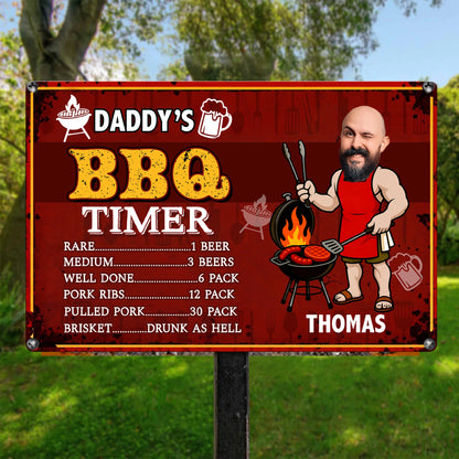Dad BBQ Grill - Funny Father's Day Gift - Personalized Metal Sign