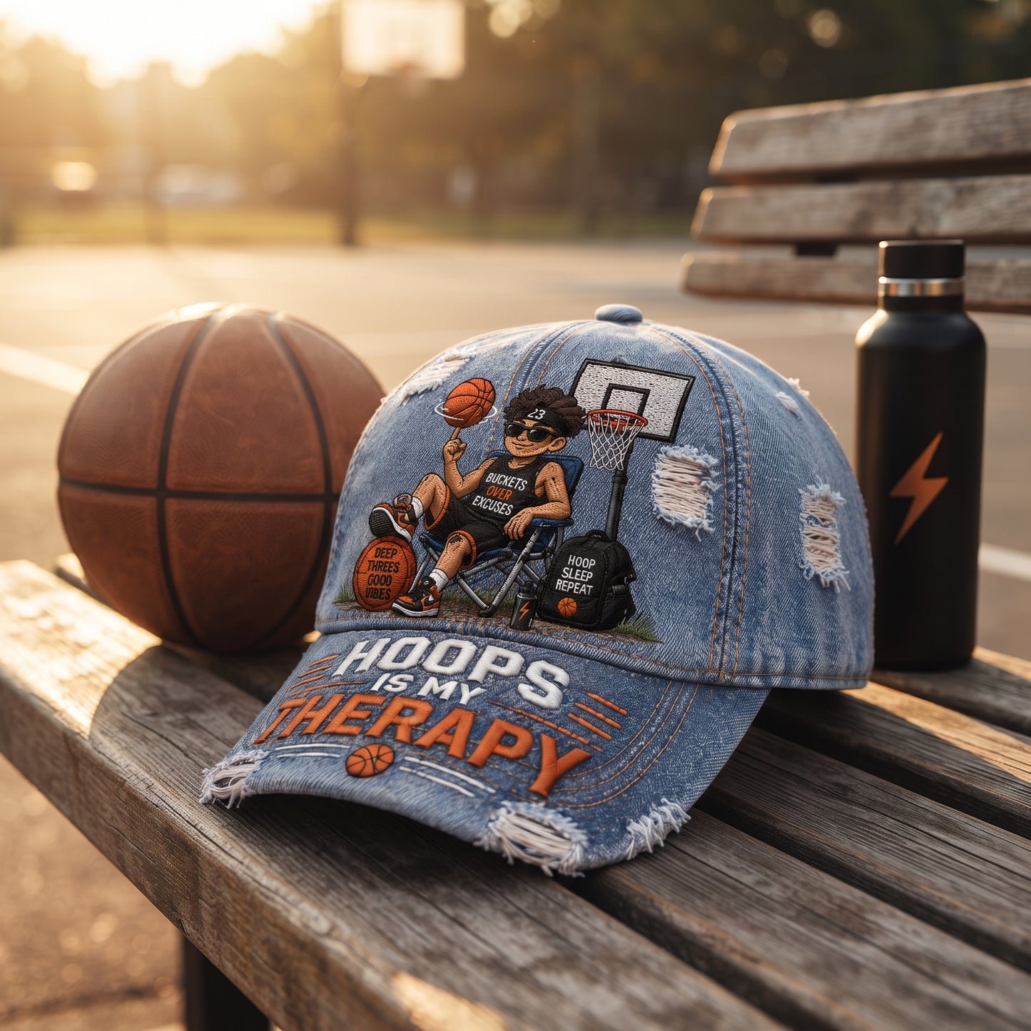 Personalized Basketball Therapy Classic Cap – Funny Custom Hoops Lover Hat