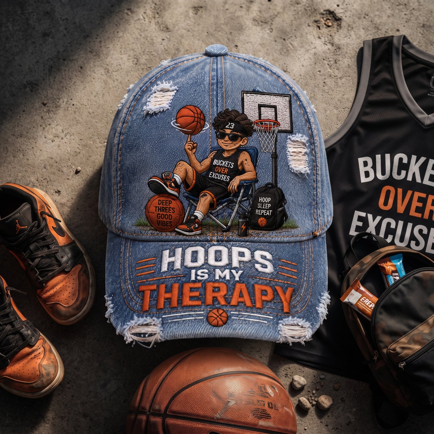 Personalized Basketball Therapy Classic Cap – Funny Custom Hoops Lover Hat