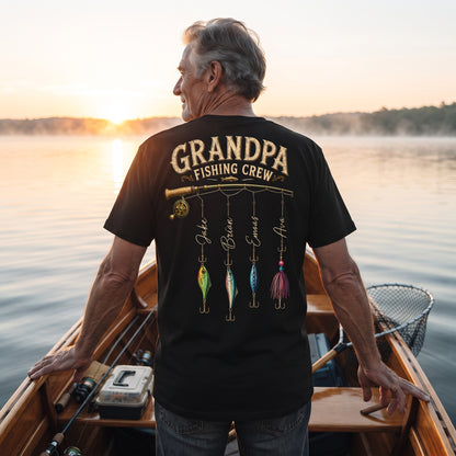 Grandpa Fishing Crew Shirt - Personalized Shirt