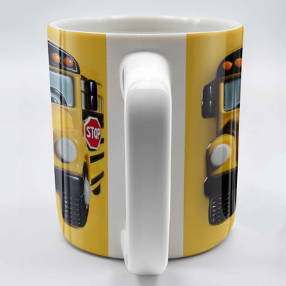 Best Bus Driver, School Bus And Stop Sign, Personalized Custom Coffee Mug, Gift For Bus Drivers