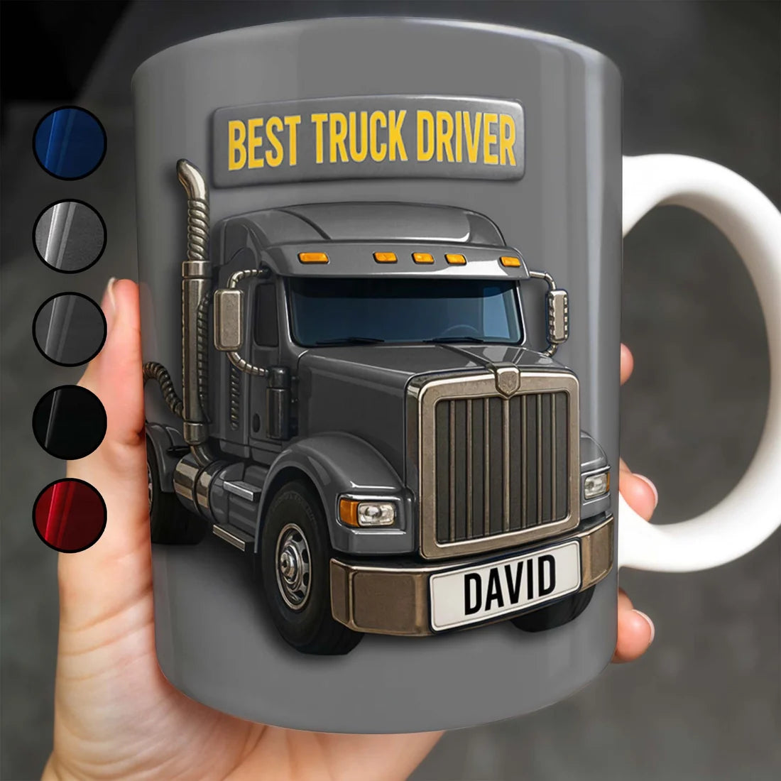 Best Truck Driver, Featuring A Classic Truck, Personalized Custom Coffee Mug, Gift For Truck Enthusiasts