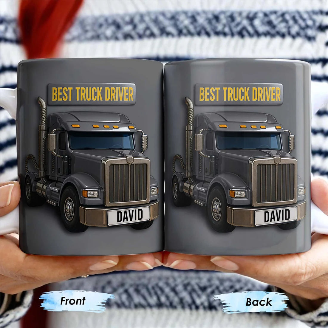 Best Truck Driver, Featuring A Classic Truck, Personalized Custom Coffee Mug, Gift For Truck Enthusiasts