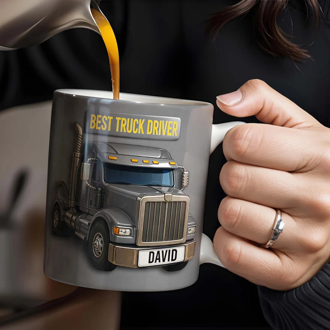 Best Truck Driver, Featuring A Classic Truck, Personalized Custom Coffee Mug, Gift For Truck Enthusiasts
