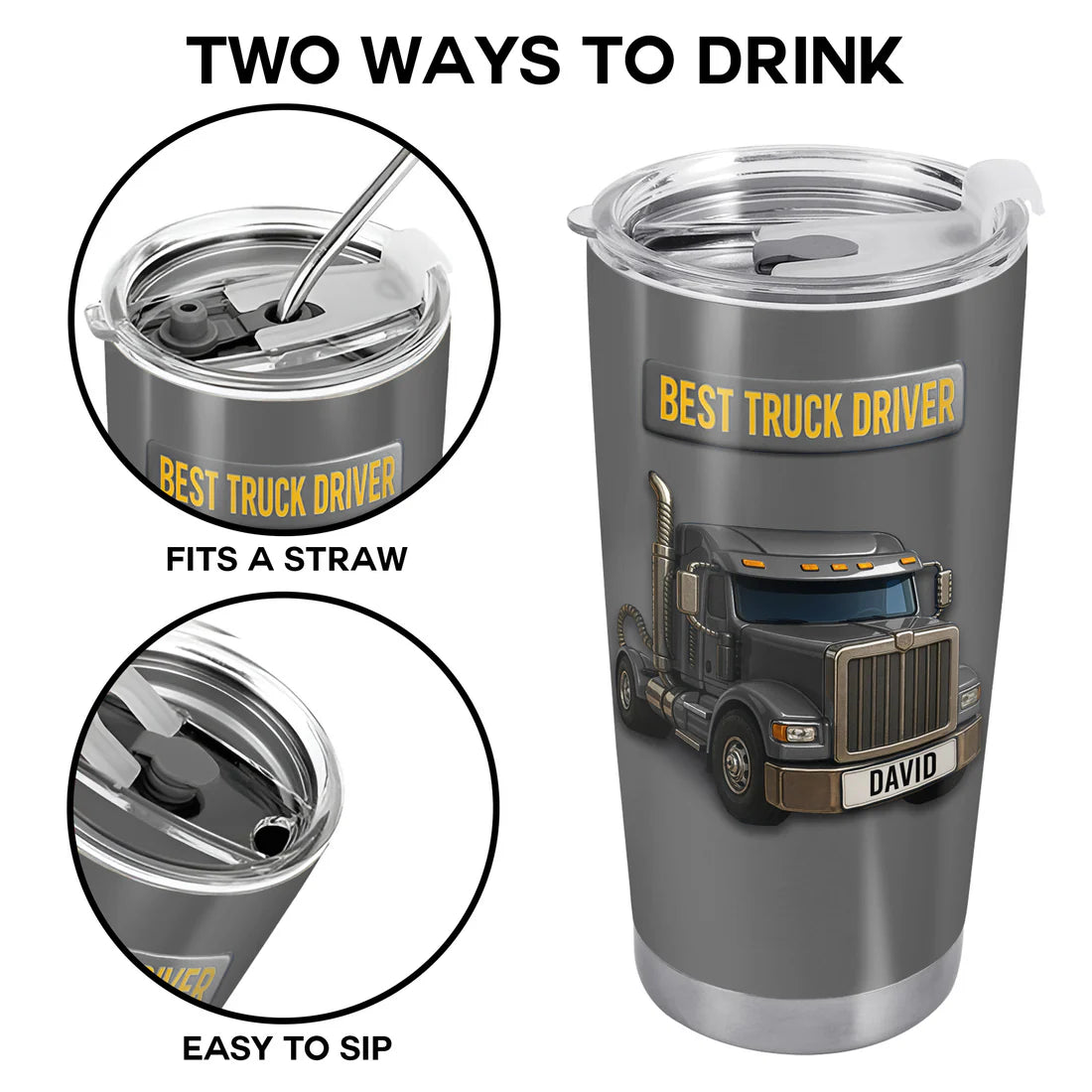 Best Truck Driver Stainless Steel Tumbler, Gift For Truck Drivers
