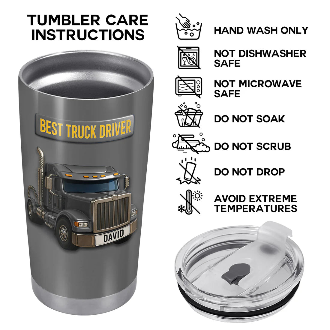 Best Truck Driver Stainless Steel Tumbler, Gift For Truck Drivers