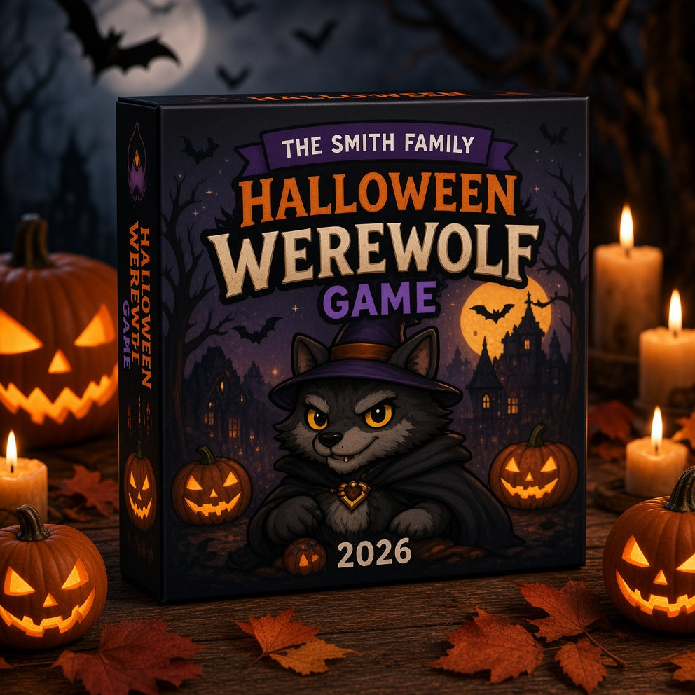Personalized Halloween Werewolf Card Game, Custom Family Party Game, Halloween Party Cards, Spooky Game Night, Halloween Gift for Kids & Adults