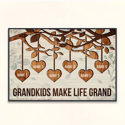 Grandkids Make Life Grand - Personalized Poster/Wrapped Canvas