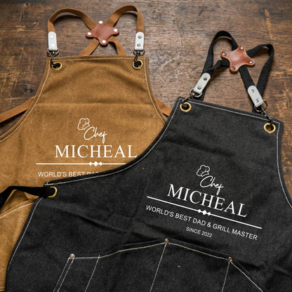 Grill Master: The Man, The Myth, The Legend,Father's Day Gift For Dad, Husband - Personalized Apron