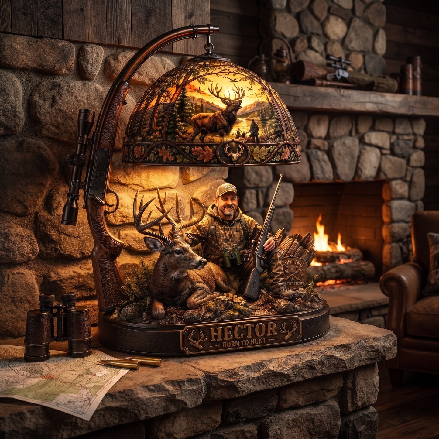 Custom Any Photo Love Hunting - Personalized Hunting Acrylic LED Night Light