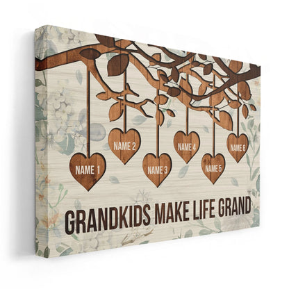 Grandkids Make Life Grand - Personalized Poster/Wrapped Canvas
