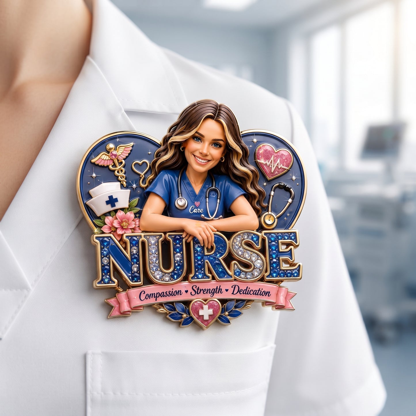 Custom Any Photo - Personalized Nurse Pin