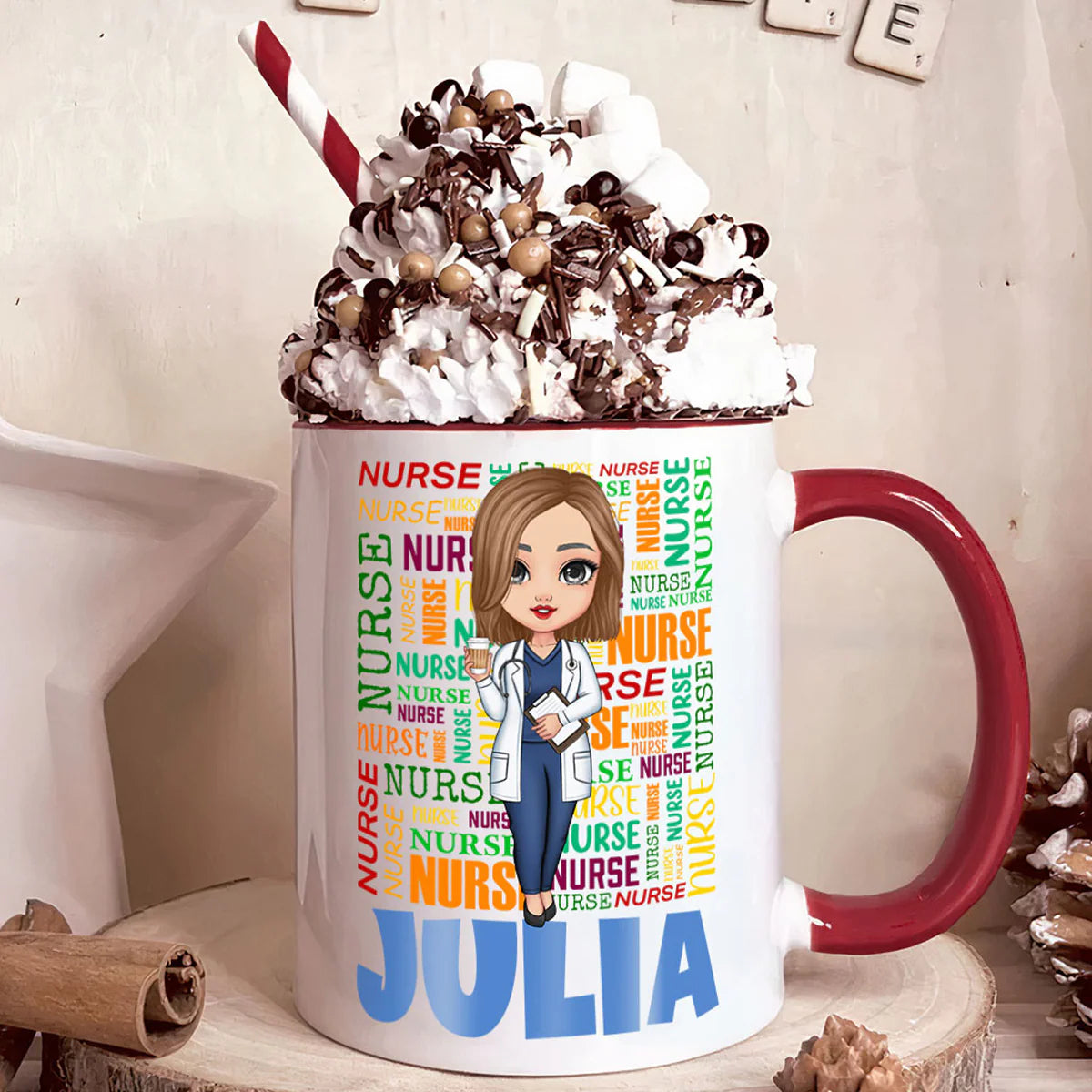 Nurse's Mug - Personalized Accent Mug