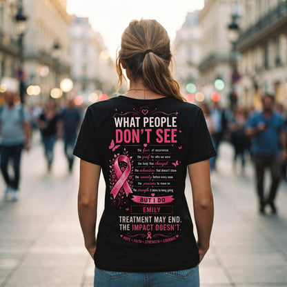 Women's Casual Breast Cancer Awareness Print Top