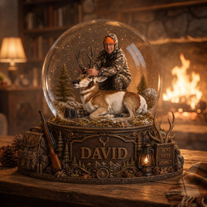 Personalized Hunting Photo Acrylic Plaque – Custom Hunter & Deer Keepsake Gift