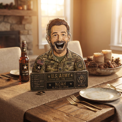 Personalized U.S. Army Bottle Opener – Custom Photo Military Stainless Steel Beer Opener Gift for Soldiers, Veterans & Army Supporters