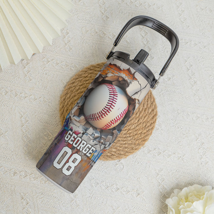 Sport Gifts For Son, Daughter Player - Basketball, Baseball, Football - Personalized 30oz Tumbler With Handle