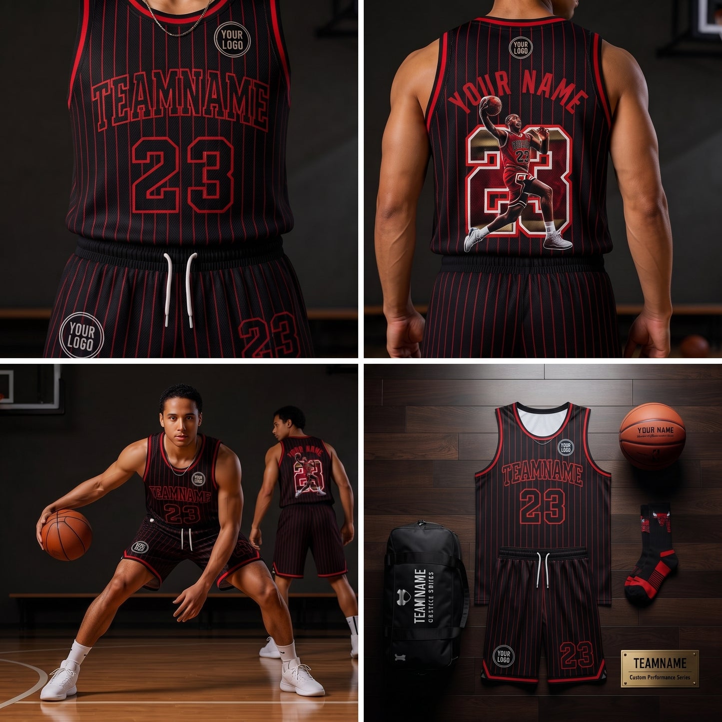 Custom Basketball Jersey & Shorts Set, Personalized Team Name Number Logo Uniform, Basketball Set Custom