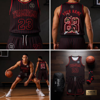 Custom Basketball Jersey & Shorts Set, Personalized Team Name Number Logo Uniform, Basketball Set Custom