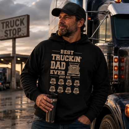 Best Truckin' Dad Ever Just Ask - Personalized Shirt