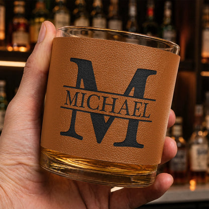 Vintage Monogram - Personalized Whiskey Gla