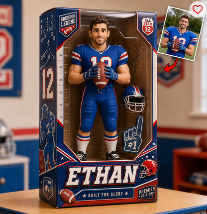 Personalized Football Custom Shaped Acrylic Plaque – Custom Name & Photo Football Keepsake Gift