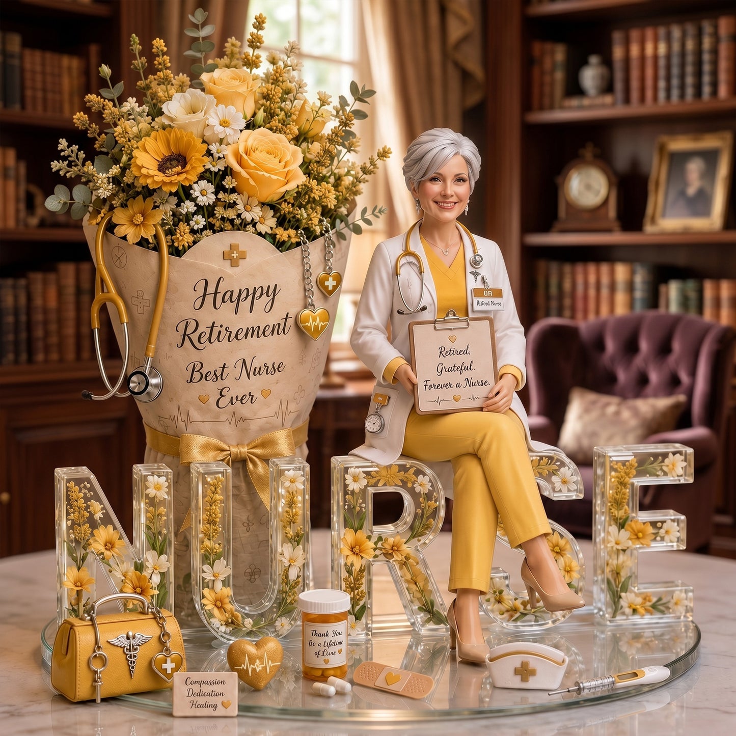 Happy Retirement Best Nurse Ever - Personalized Nurse Retirement Custom Shaped Acrylic Plaque
