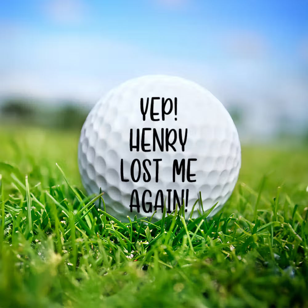 Personalised Funny Face Photo Golf Ball with Text Golfer Accessories Training Competition Birthday Gift for Golf Player