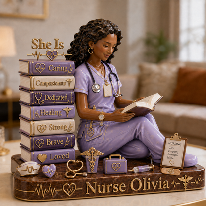 Personalized Nurse Acrylic Plaque – Custom Name Nurse Appreciation Gift, Inspirational Nursing Desk Decor