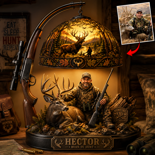 Custom Any Photo Love Hunting - Personalized Hunting Acrylic LED Night Light