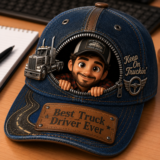 Personalized Truck Driver Cap – Best Truck Driver Ever Custom Printed Snapback Hat